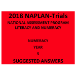 2018 Kilbaha NAPLAN Trial Test Year 5 - Numeracy - Hard Copy